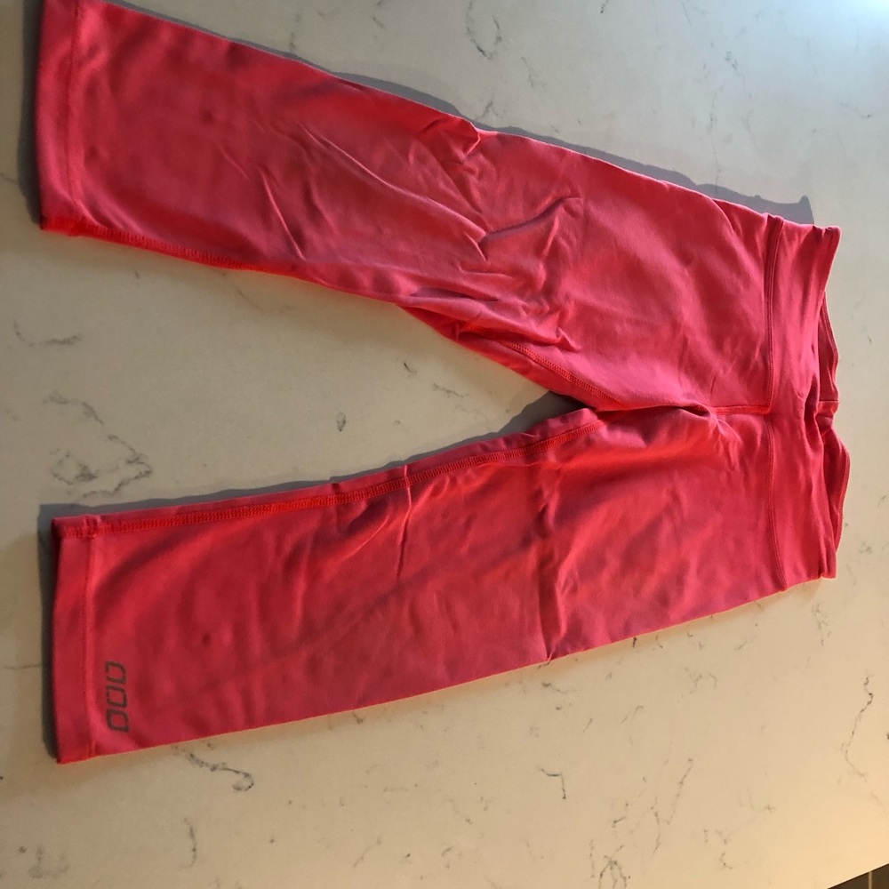 Lorna Jane capris, neon salmon color!